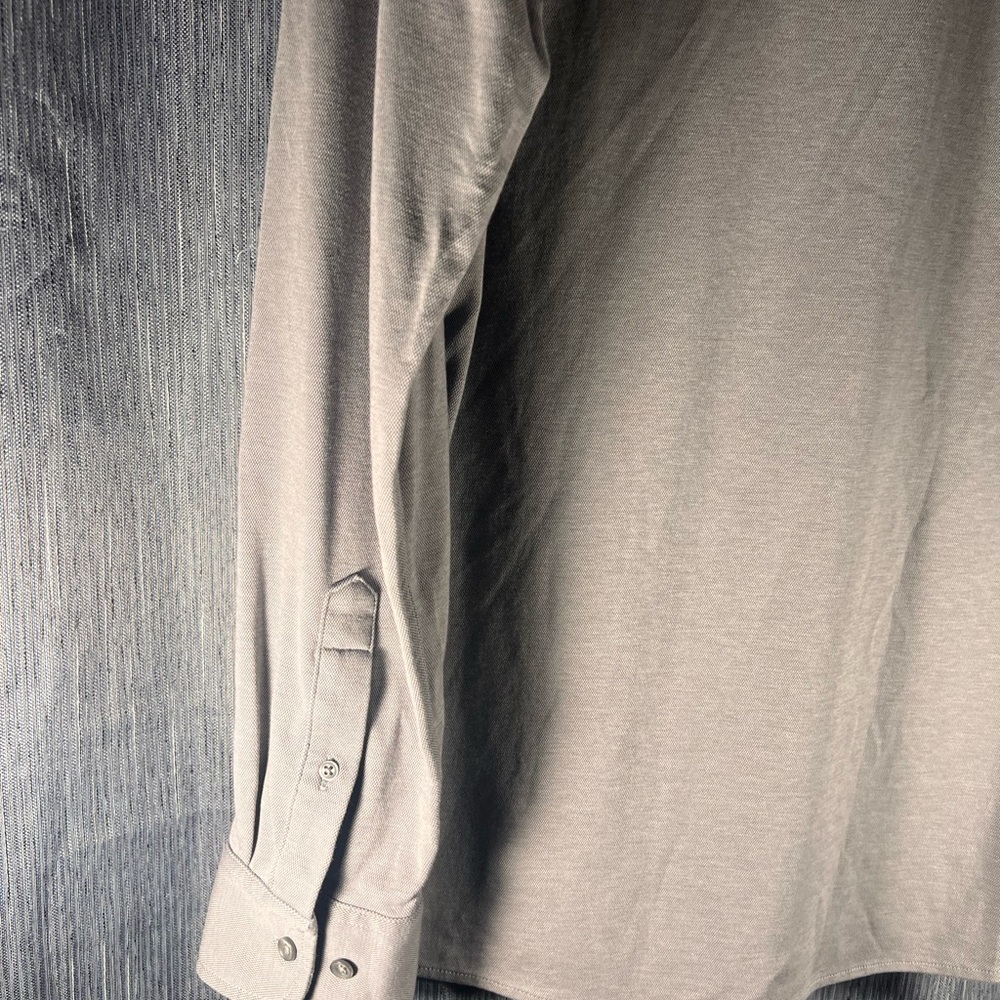 Nordstrom Men's Charcoal Button Down stretch comfy fit Shirt Size large - Picture 6 of 6